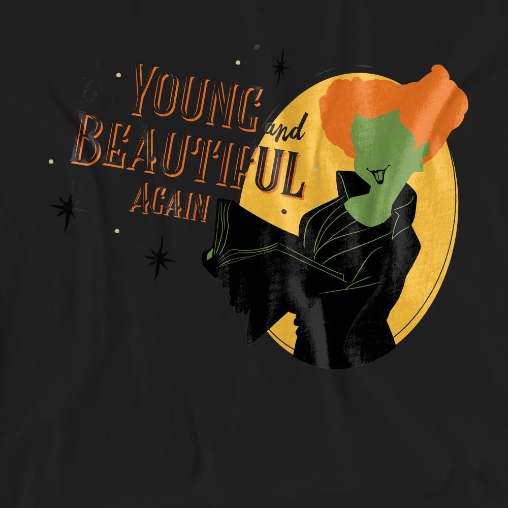 Black - Pack Shot - Hocus Pocus Unisex Adult Young And Beautiful Again Winifred T-Shirt