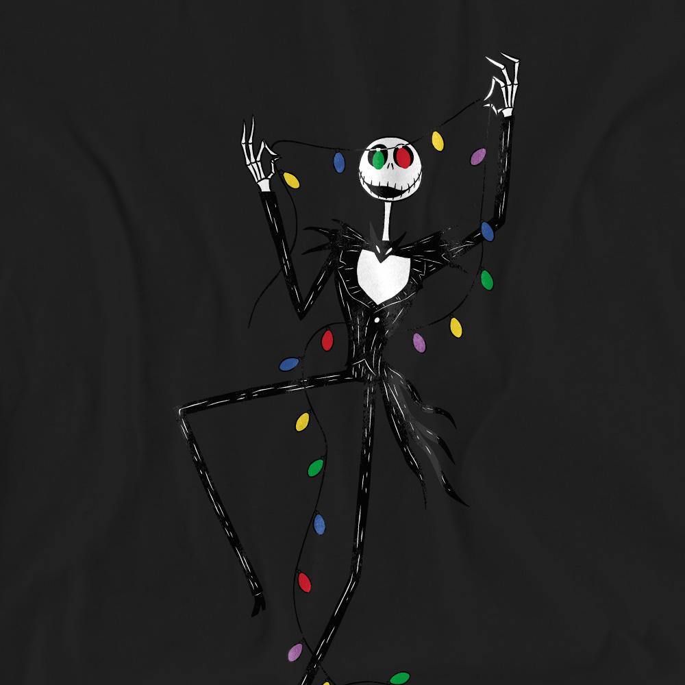 Black - Pack Shot - The Nightmare Before Christmas Unisex Adult Jack Fairy Lights T-Shirt