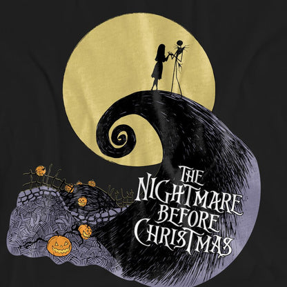 Black - Pack Shot - The Nightmare Before Christmas Unisex Adult Moon Silhouette T-Shirt