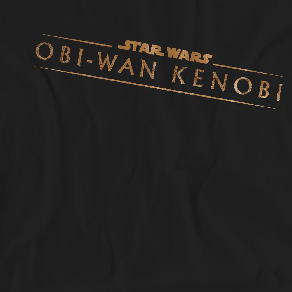 Black - Pack Shot - Star Wars Unisex Adult Obi Wan Kenobi Logo T-Shirt