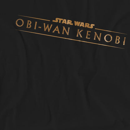 Black - Pack Shot - Star Wars Unisex Adult Obi Wan Kenobi Logo T-Shirt