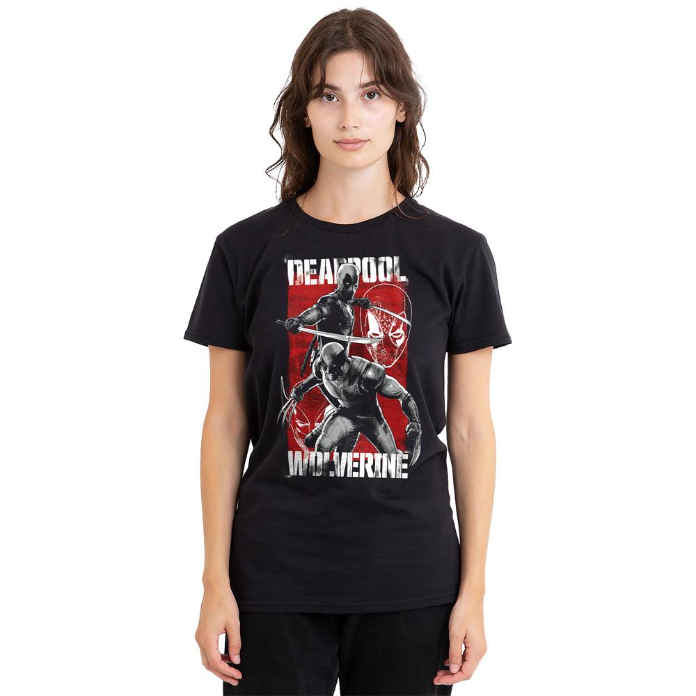 Black - Side - Deadpool & Wolverine Unisex Adult Fight T-Shirt