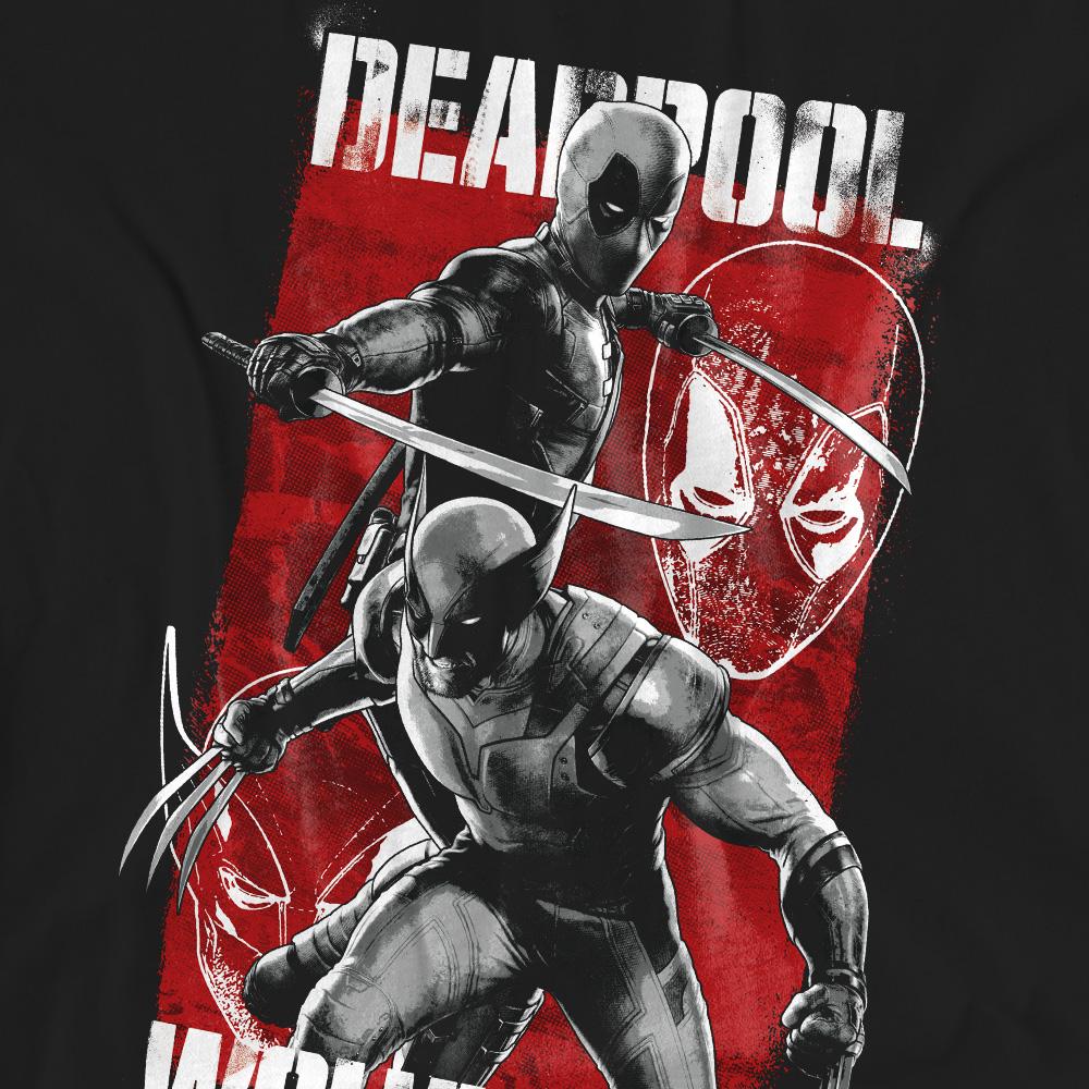 Black - Pack Shot - Deadpool & Wolverine Unisex Adult Fight T-Shirt