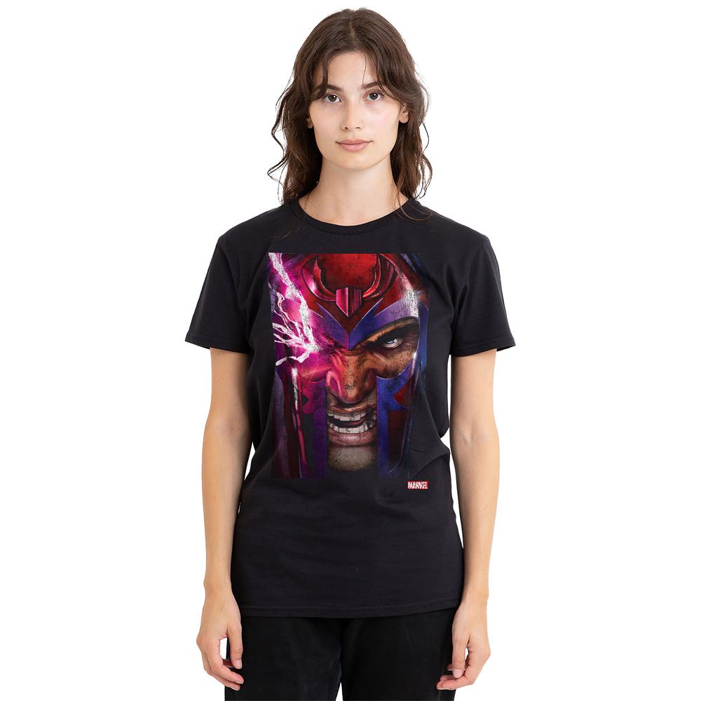 Black - Side - Marvel Unisex Adult X-Men Magneto Comic Cover T-Shirt