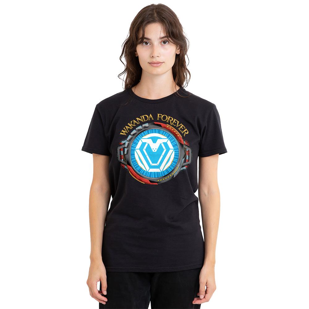 Black - Side - Black Panther: Wakanda Forever Unisex Adult Ironheart Reactor T-Shirt