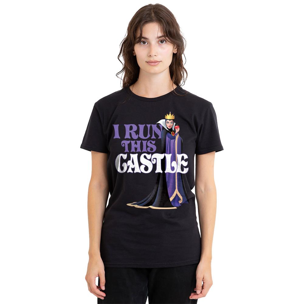 Black - Side - Disney Villains Unisex Adult I Run This Castle Evil Queen Mothers Day T-Shirt