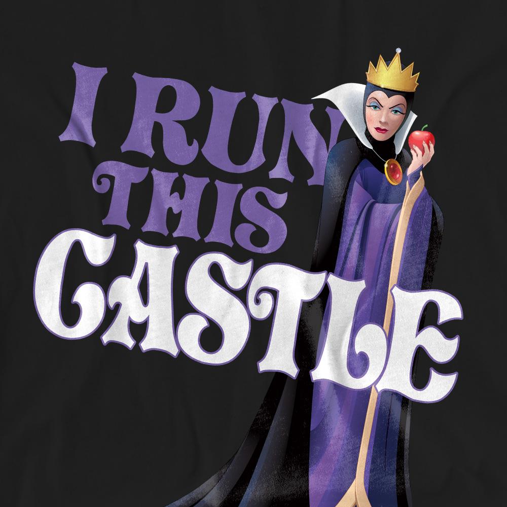 Black - Pack Shot - Disney Villains Unisex Adult I Run This Castle Evil Queen Mothers Day T-Shirt