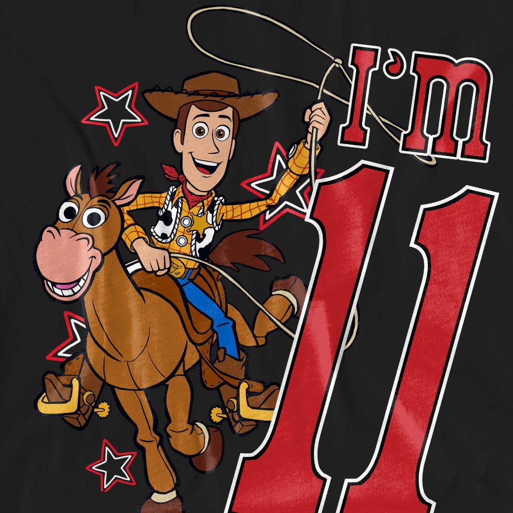 Black - Pack Shot - Toy Story Unisex Adult I´m 11 Woody Birthday T-Shirt