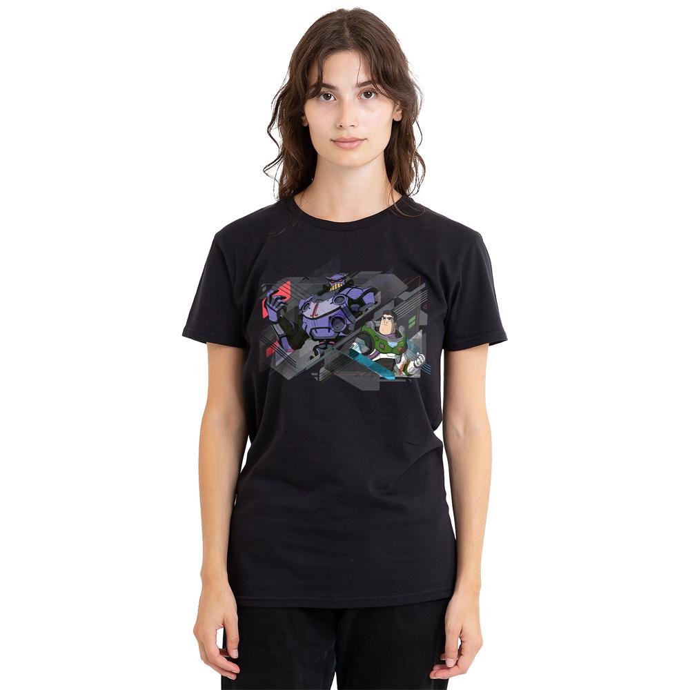 Black - Side - Lightyear Unisex Adult Buzz Lightyear & Emperor Zurg T-Shirt