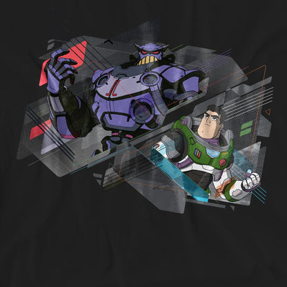Black - Pack Shot - Lightyear Unisex Adult Buzz Lightyear & Emperor Zurg T-Shirt