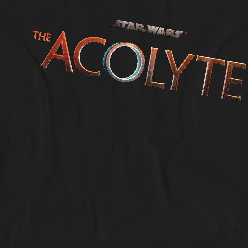 Black - Pack Shot - Star Wars: The Acolyte Unisex Adult Full Logo T-Shirt