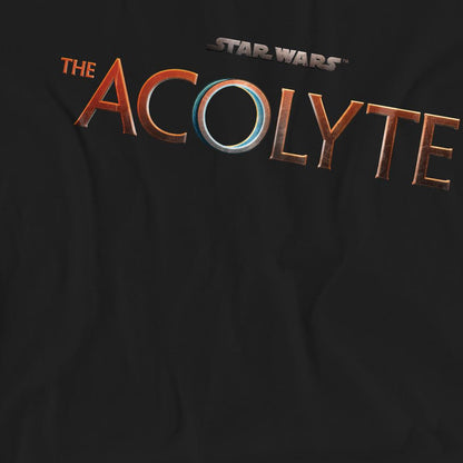 Black - Pack Shot - Star Wars: The Acolyte Unisex Adult Full Logo T-Shirt