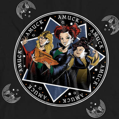 Black - Pack Shot - Hocus Pocus Unisex Adult Amuck, Amuck, Amuck Sanderson Sisters T-Shirt