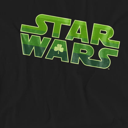 Black - Pack Shot - Star Wars Unisex Adult Logo St Patricks Day T-Shirt