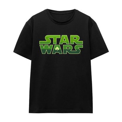 Black - Front - Star Wars Unisex Adult Logo St Patricks Day T-Shirt