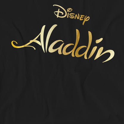 Black - Pack Shot - Aladdin Unisex Adult Logo T-Shirt