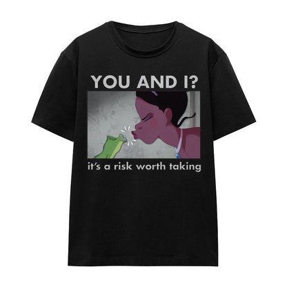 Black - Front - The Princess and the Frog Unisex Adult A Risk Worth Taking Tiana T-Shirt