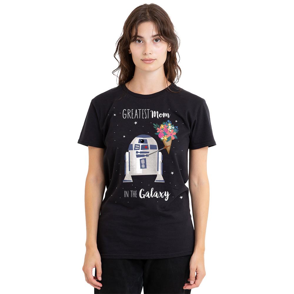 Black - Side - Star Wars Unisex Adult Greatest Mom In The Galaxy Mothers Day T-Shirt