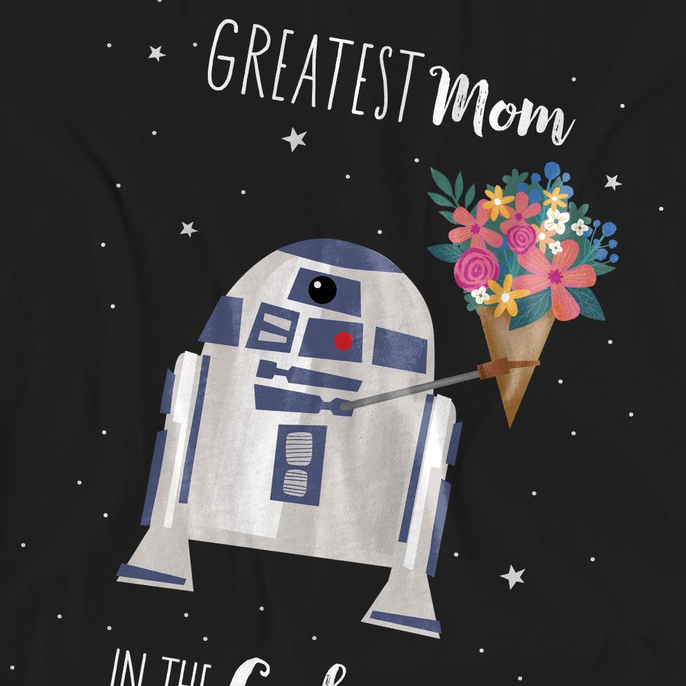 Black - Pack Shot - Star Wars Unisex Adult Greatest Mom In The Galaxy Mothers Day T-Shirt