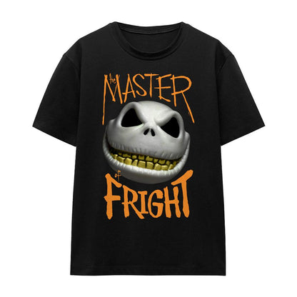 Black - Front - The Nightmare Before Christmas Unisex Adult Master Of Fright Jack T-Shirt