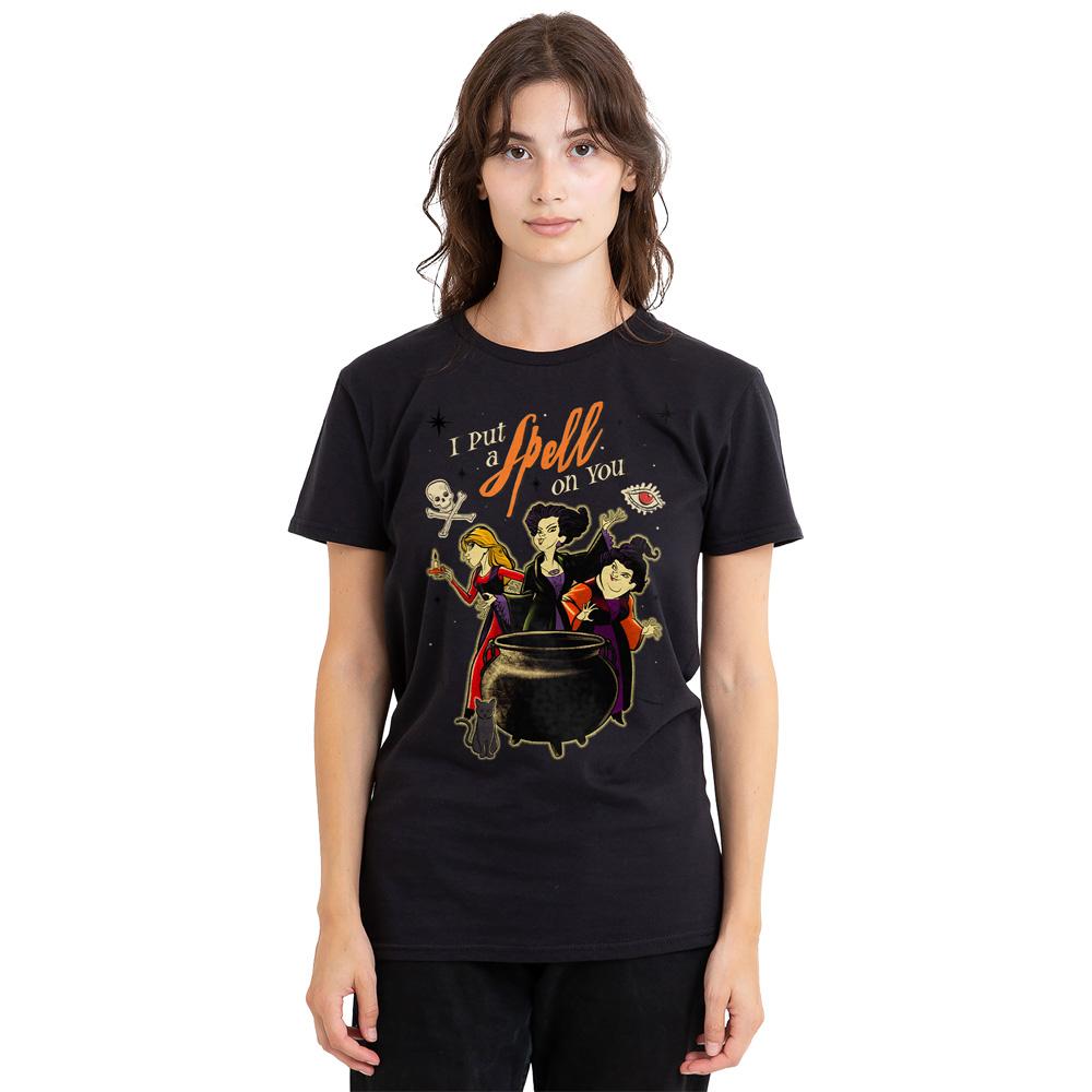 Black - Side - Hocus Pocus Unisex Adult Witches Spell T-Shirt