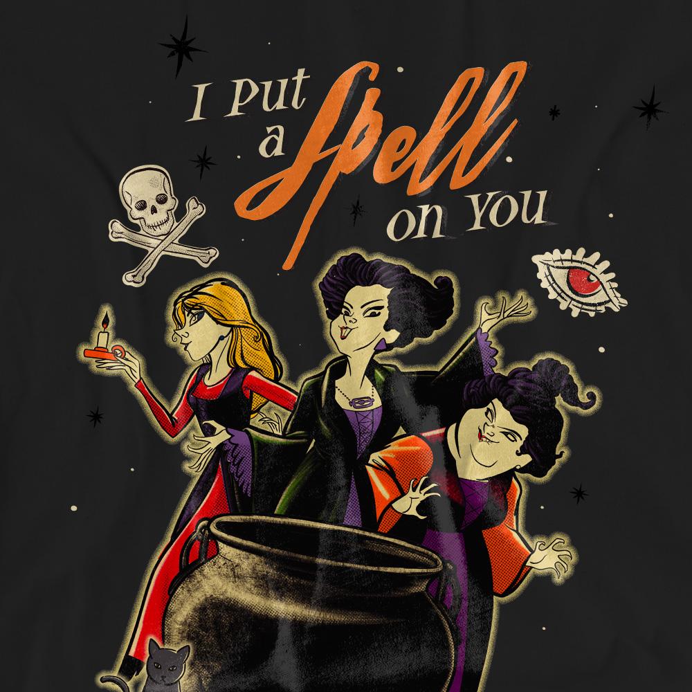 Black - Pack Shot - Hocus Pocus Unisex Adult Witches Spell T-Shirt