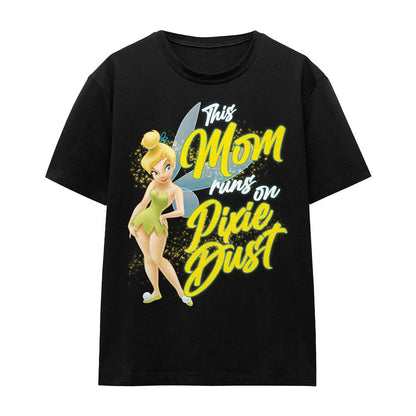 Black - Front - Tinkerbell Unisex Adult Pixie Dust Mothers Day T-Shirt