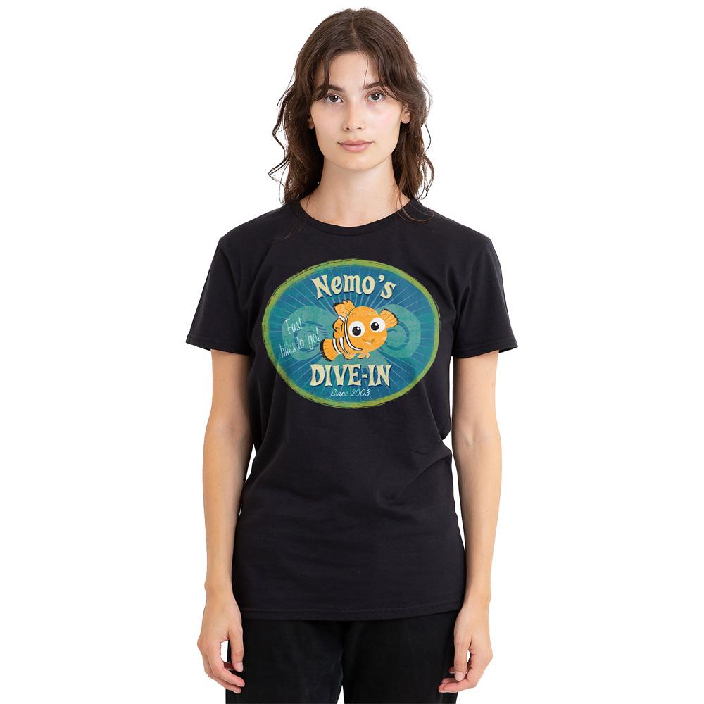 Black - Side - Finding Nemo Unisex Adult Nemo´s Dive In T-Shirt