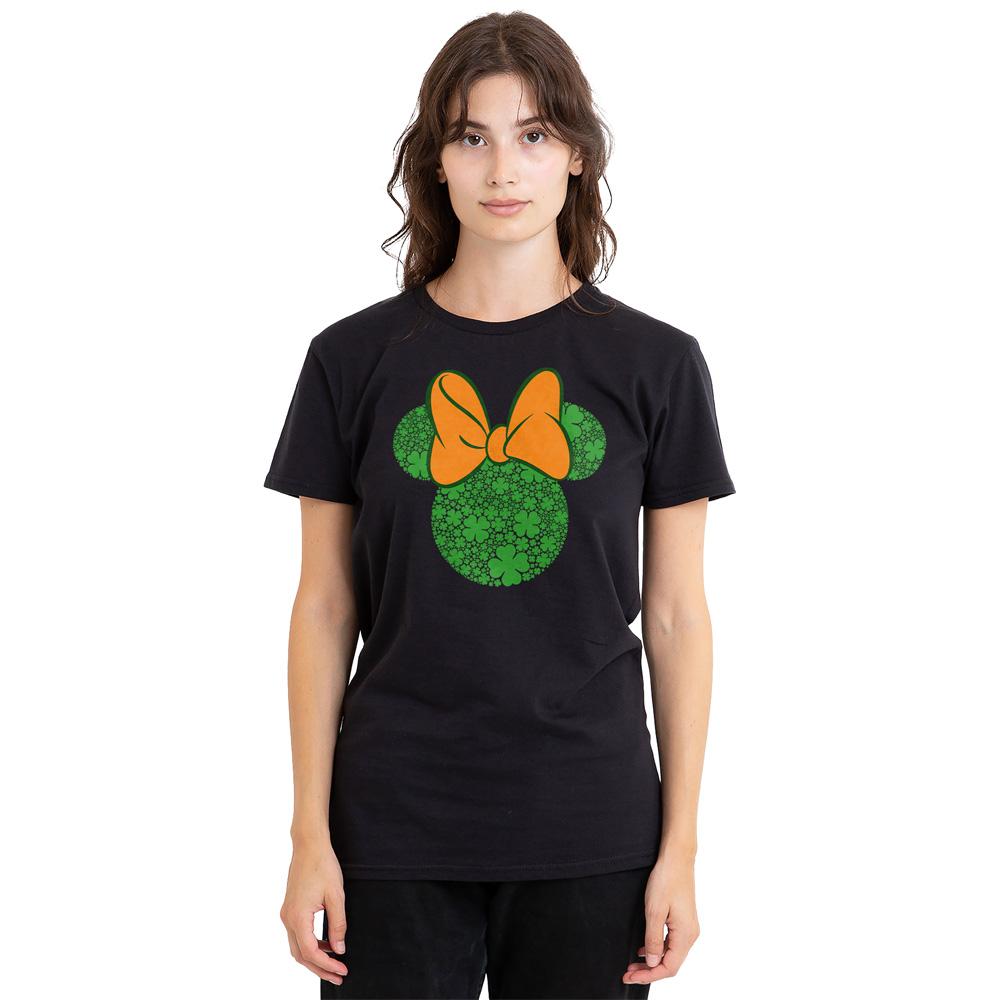 Black - Side - Disney Unisex Adult Shamrock Ears Minnie Mouse St Patricks Day T-Shirt