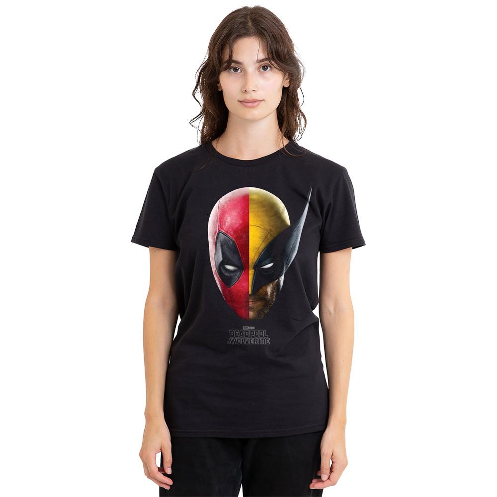 Black - Side - Deadpool & Wolverine Unisex Adult Deadpool & Wolverine Portrait T-Shirt