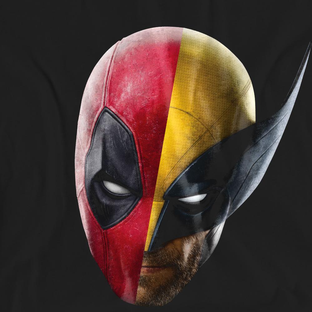 Black - Pack Shot - Deadpool & Wolverine Unisex Adult Deadpool & Wolverine Portrait T-Shirt