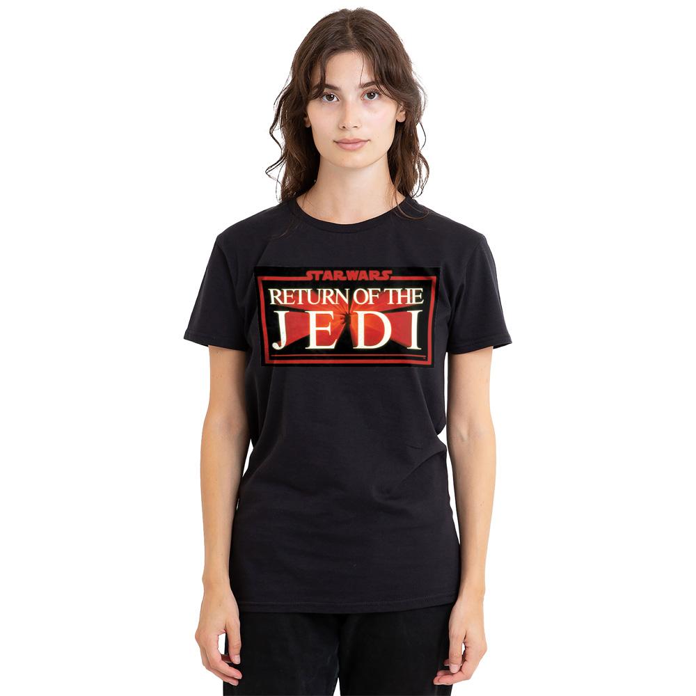 Black - Side - Star Wars Unisex Adult Jedi Warp T-Shirt