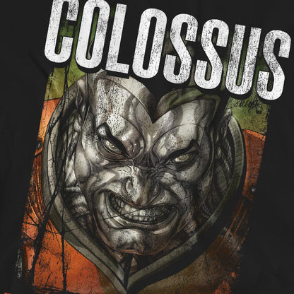 Black - Pack Shot - Marvel Unisex Adult X-Men Colossus Infographic T-Shirt