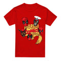 Heather Red - Front - Deadpool Unisex Adult Character Heads T-Shirt