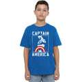 Royal Blue - Lifestyle - Captain America Childrens-Kids Stencil T-Shirt