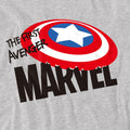 Heather Grey - Side - Captain America Childrens-Kids First Avenger T-Shirt