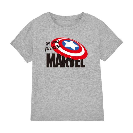 Heather Grey - Front - Captain America Childrens-Kids First Avenger T-Shirt