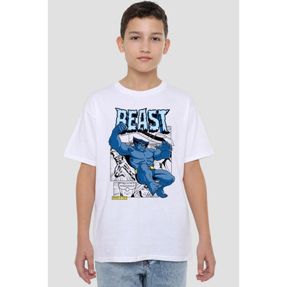 White - Lifestyle - Marvel Childrens-Kids X-Men Beast Comic T-Shirt