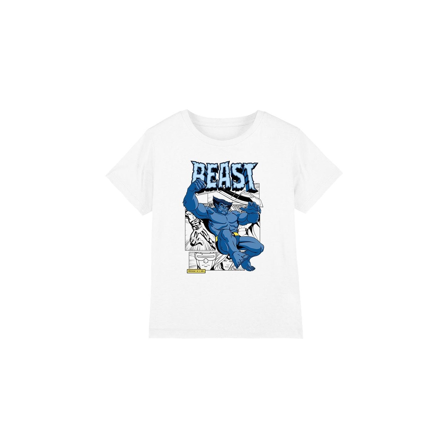 White - Front - Marvel Childrens-Kids X-Men Beast Comic T-Shirt