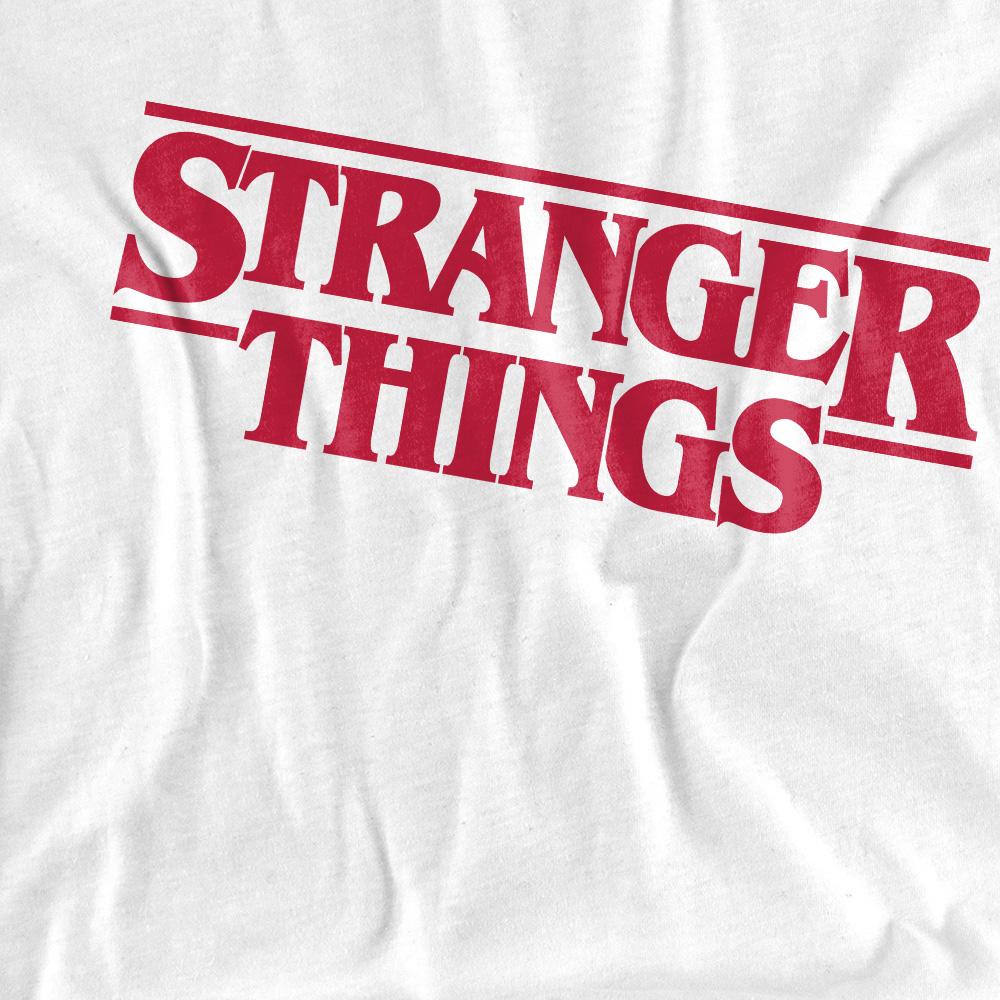Black - Side - Stranger Things Unisex Adult Logo T-Shirt