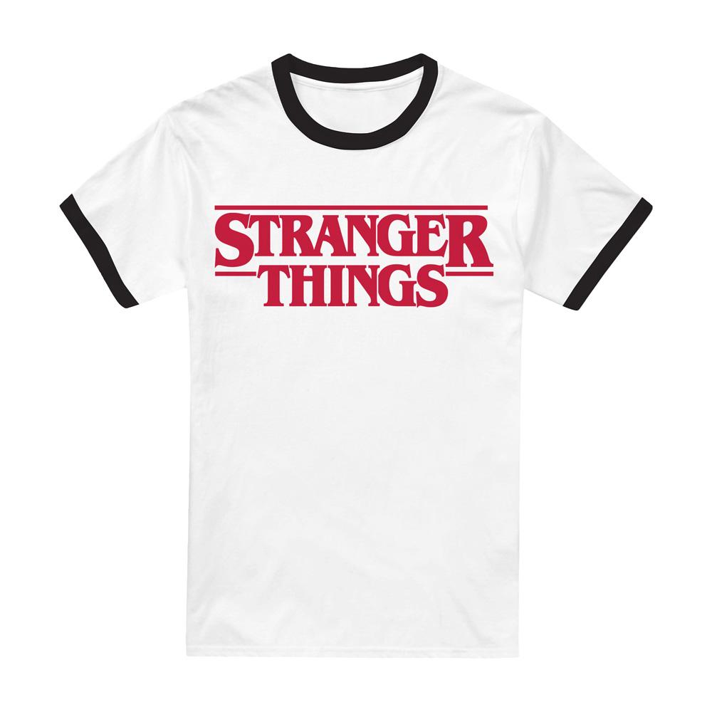 Black - Front - Stranger Things Unisex Adult Logo T-Shirt