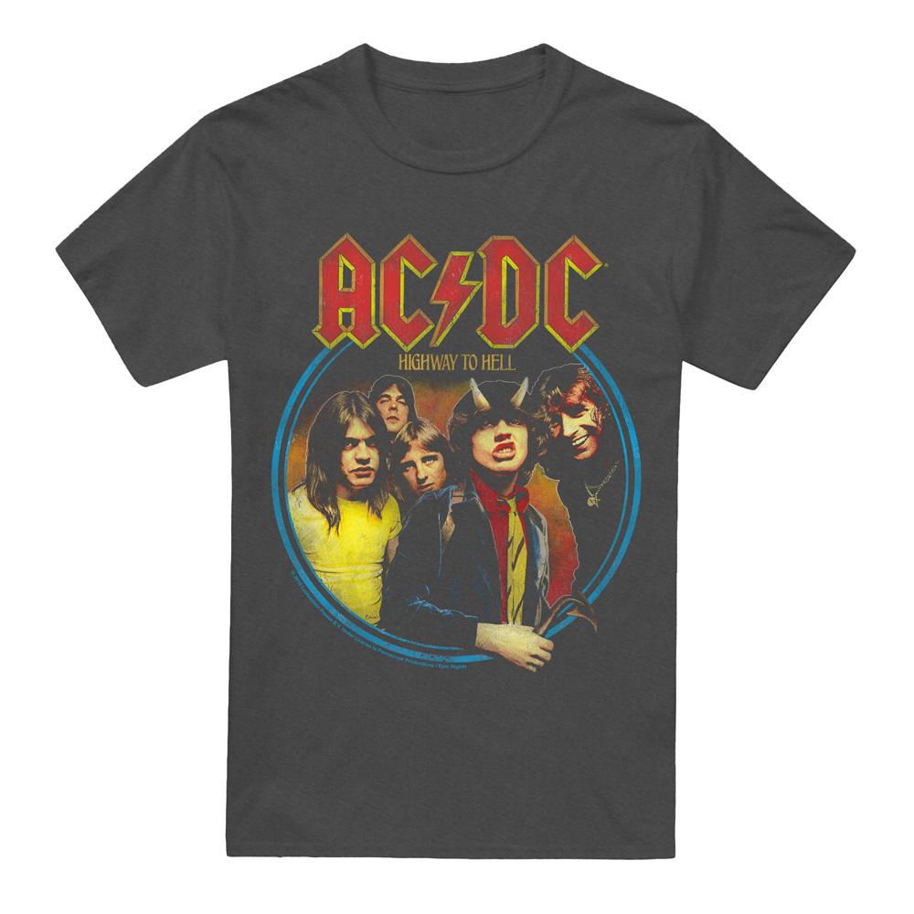 Charcoal - Front - AC-DC Unisex Adult Highway To Hell T-Shirt
