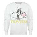 White - Front - Looney Tunes Womens-Ladies Sylvester Sweatshirt