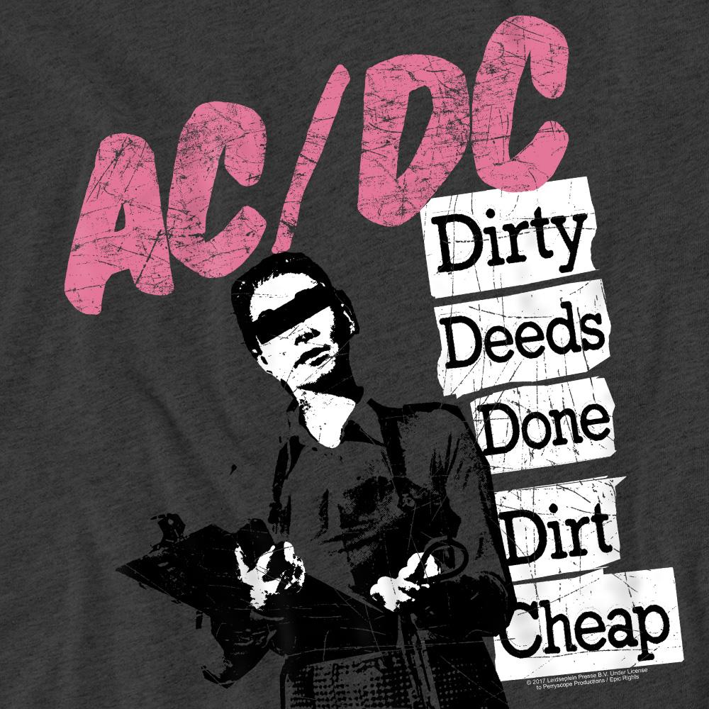 Charcoal - Pack Shot - AC-DC Unisex Adult Dirty Deeds T-Shirt