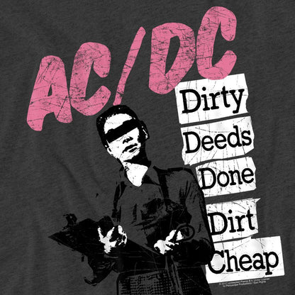Charcoal - Pack Shot - AC-DC Unisex Adult Dirty Deeds T-Shirt
