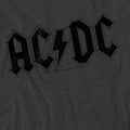 Charcoal - Side - AC-DC Unisex Adult Worn Logo T-Shirt