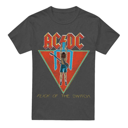 Charcoal - Front - AC-DC Unisex Adult Flick of the Switch T-Shirt