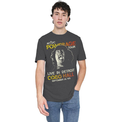 Charcoal - Lifestyle - AC-DC Unisex Adult Powerage Tour T-Shirt
