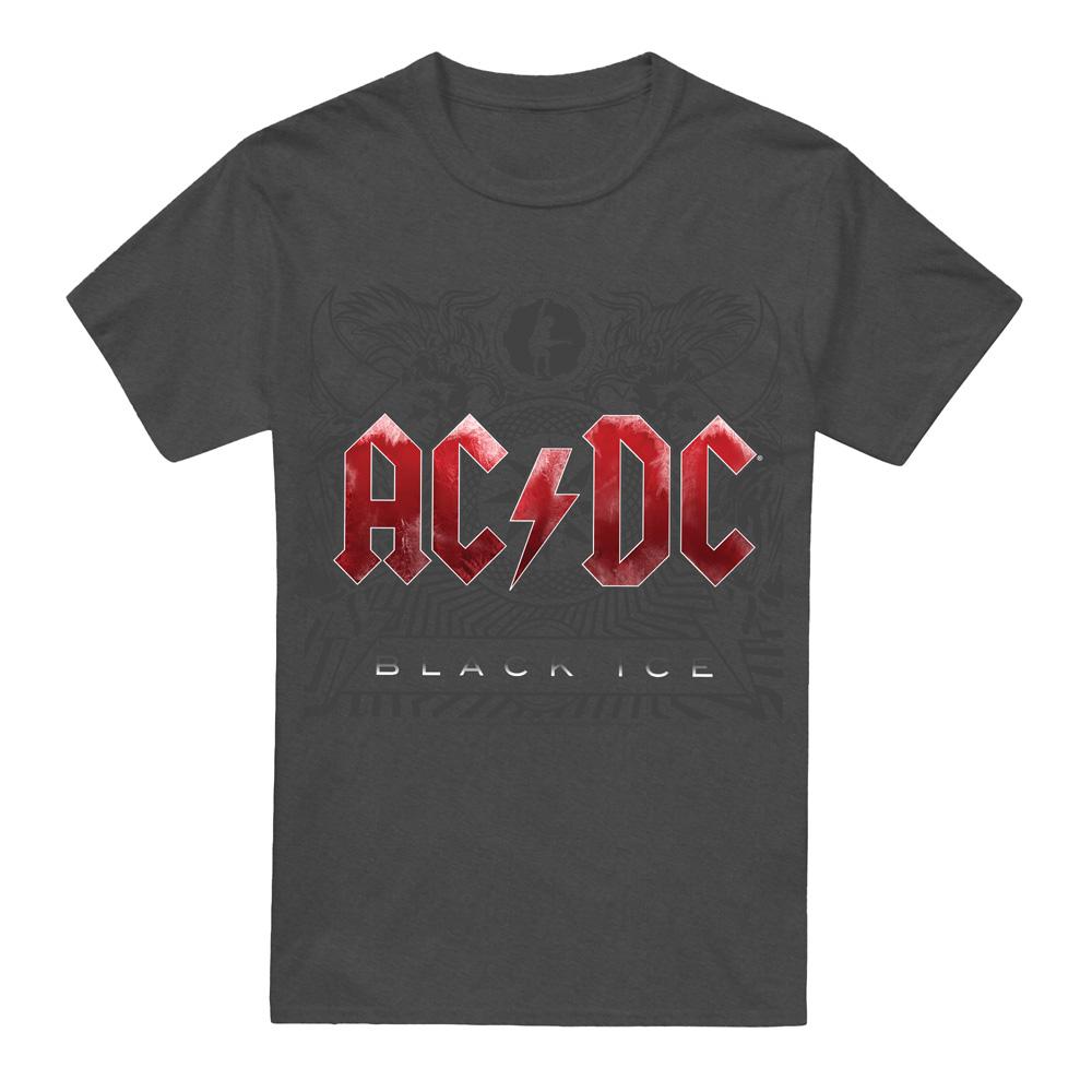 Charcoal - Front - AC-DC Unisex Adult Black Ice T-Shirt