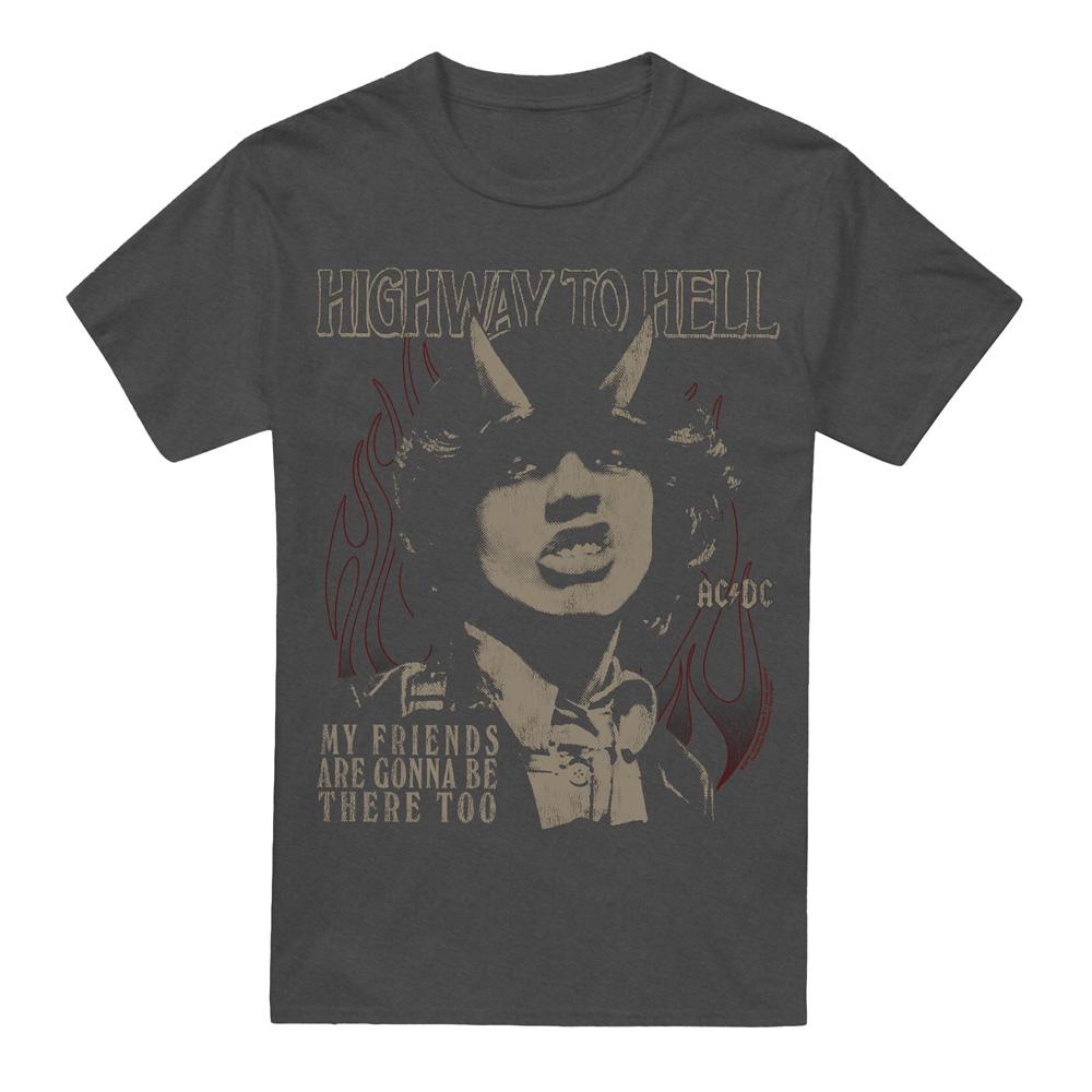 Charcoal - Front - AC-DC Unisex Adult My Friends T-Shirt